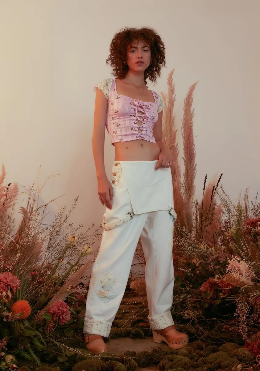 Round The Rosy Lace-Up Tee sold by Dolls Kill product image thumbnail 3