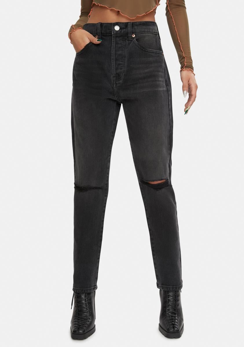Keaton High Rise Straight Jeans sold by Dolls Kill