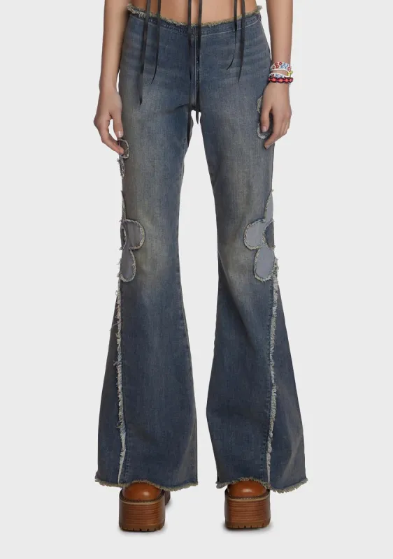 Wonder World Flared Jeans sold by Dolls Kill