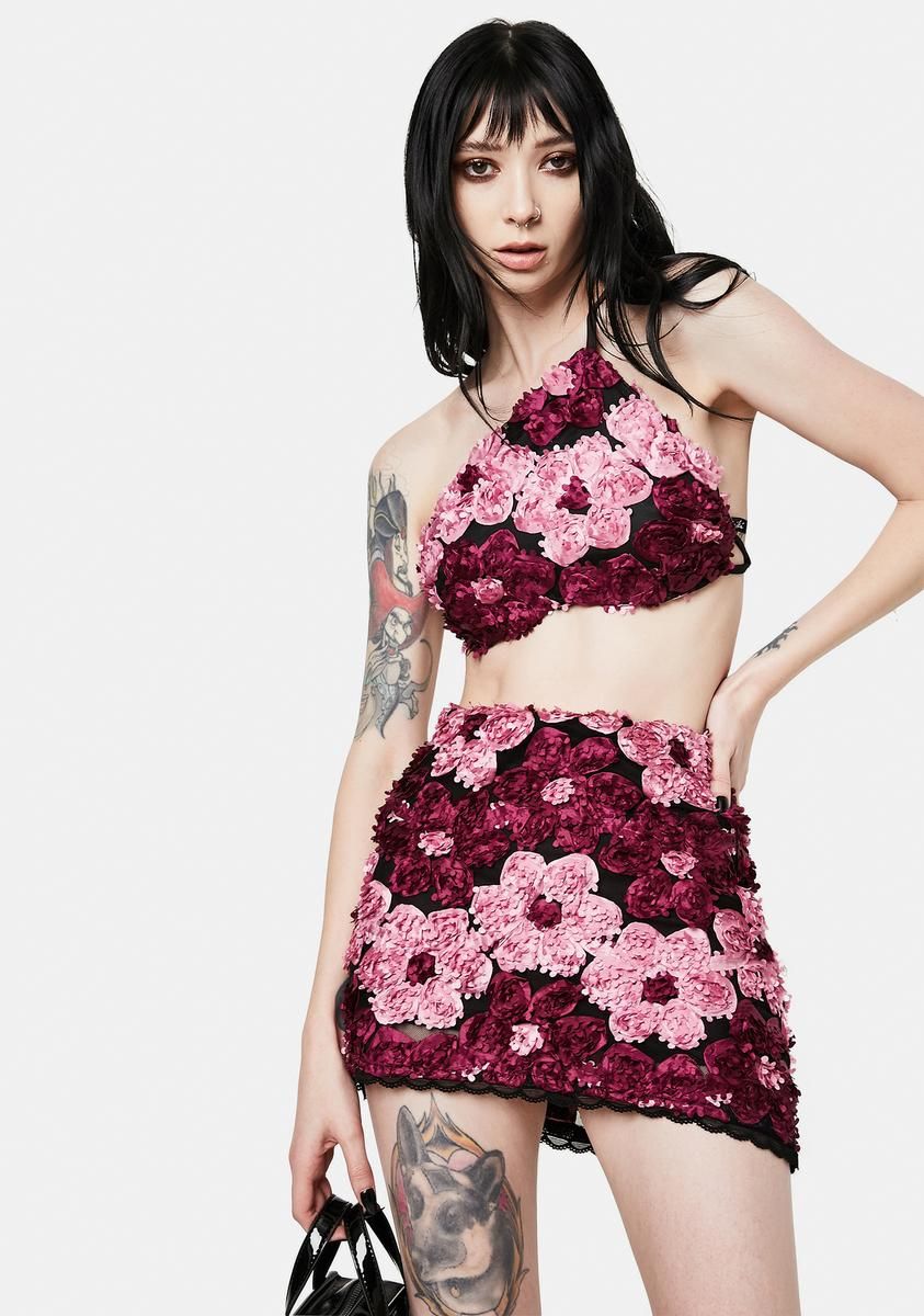 Blooming Spotlight Floral Skirt Set sold by Dolls Kill product image thumbnail 4