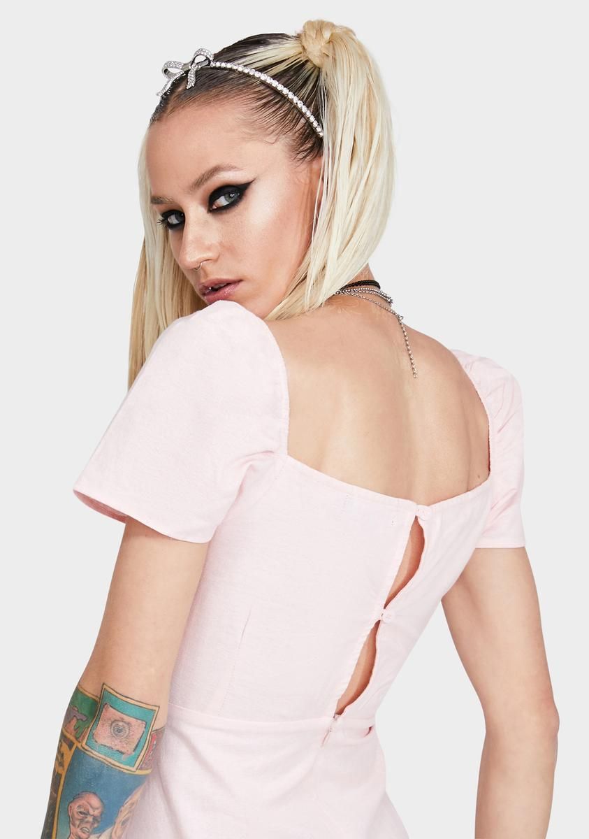 Peach Syami Mini Dress sold by Dolls Kill product image thumbnail 4