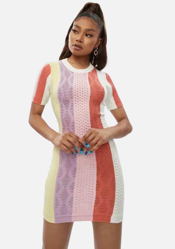 Raise Ur Glass Striped Bodycon Dress sold by Dolls Kill