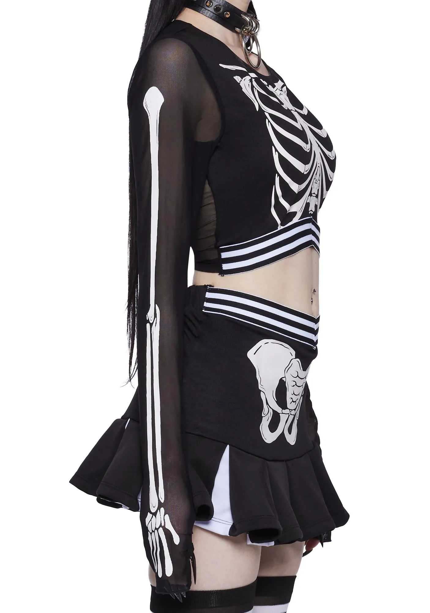 Let's Bone Skeleton Cheerleader Costume sold by Dolls Kill product image thumbnail 5