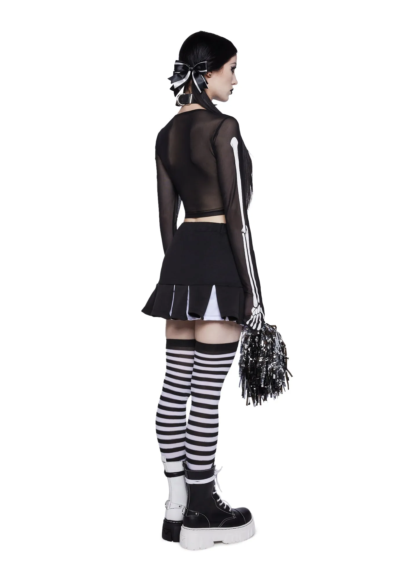 Let's Bone Skeleton Cheerleader Costume sold by Dolls Kill product image thumbnail 4