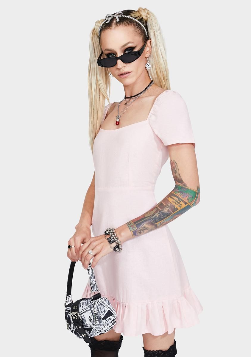 Peach Syami Mini Dress sold by Dolls Kill product image thumbnail 2