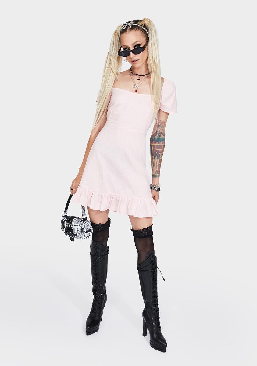 Peach Syami Mini Dress sold by Dolls Kill product image thumbnail 3