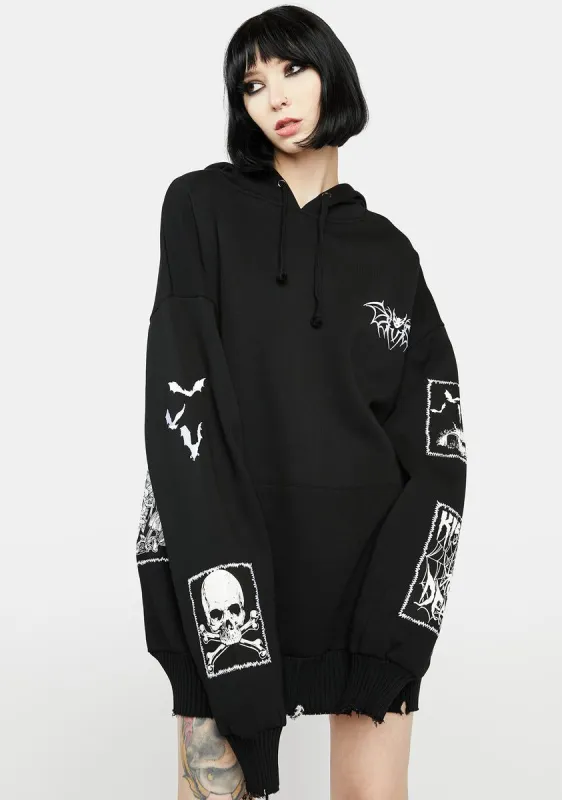 Haunted Heart Graphic Hoodie sold by Dolls Kill