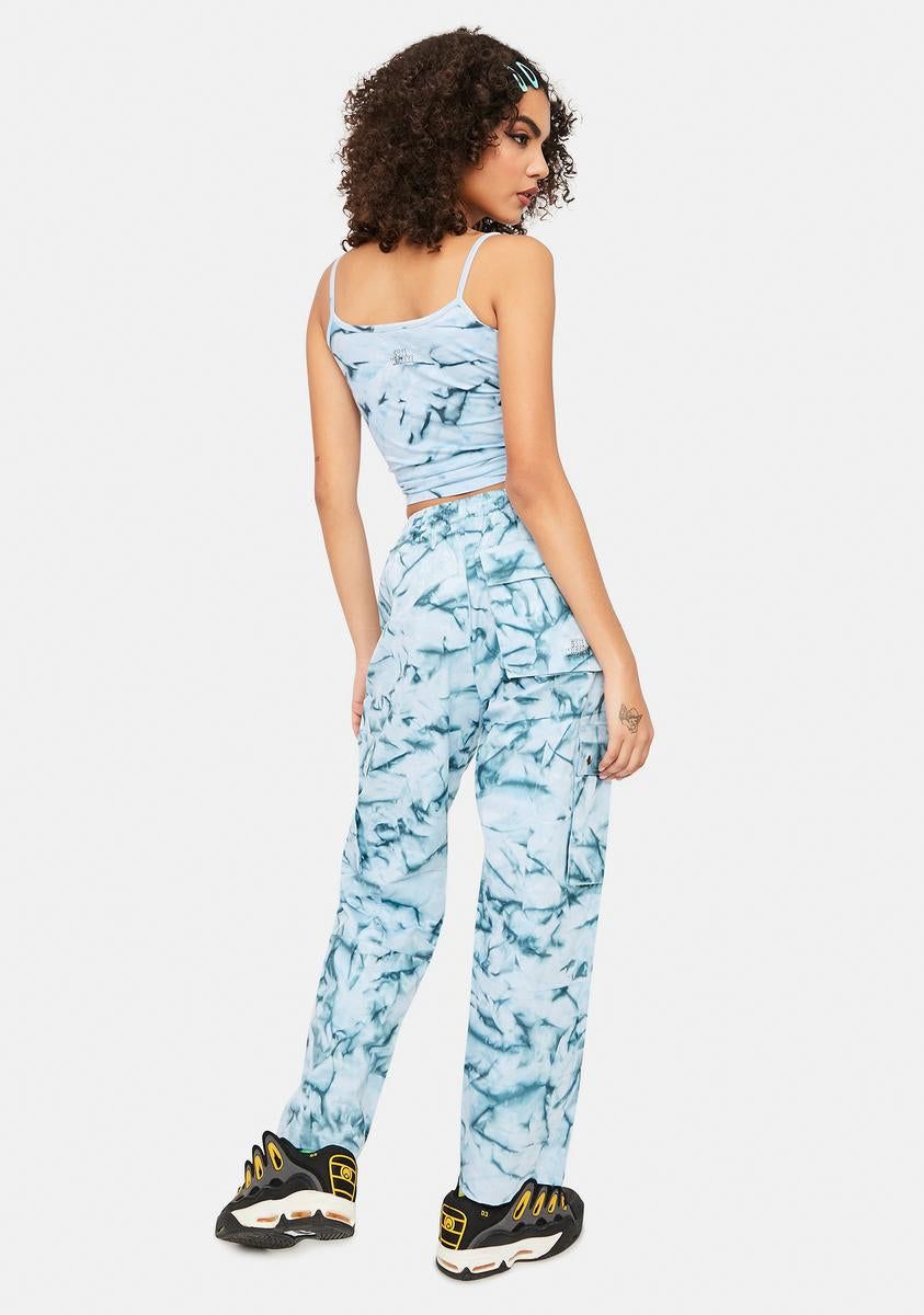 Blue Get It Poppin Cargo Pants sold by Dolls Kill product image thumbnail 4