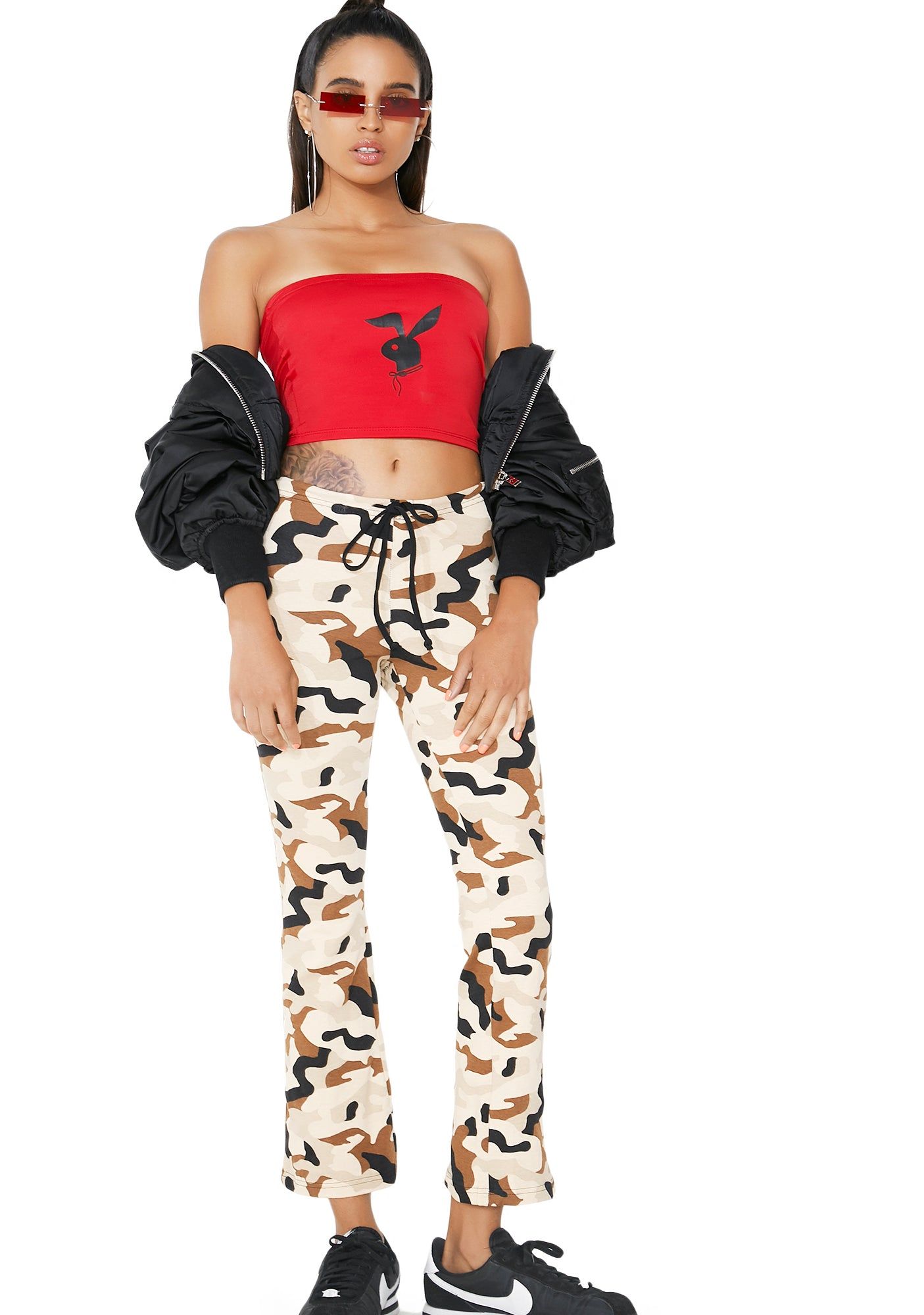 Duty Calls Camo Flare Pants sold by Dolls Kill product image thumbnail 2