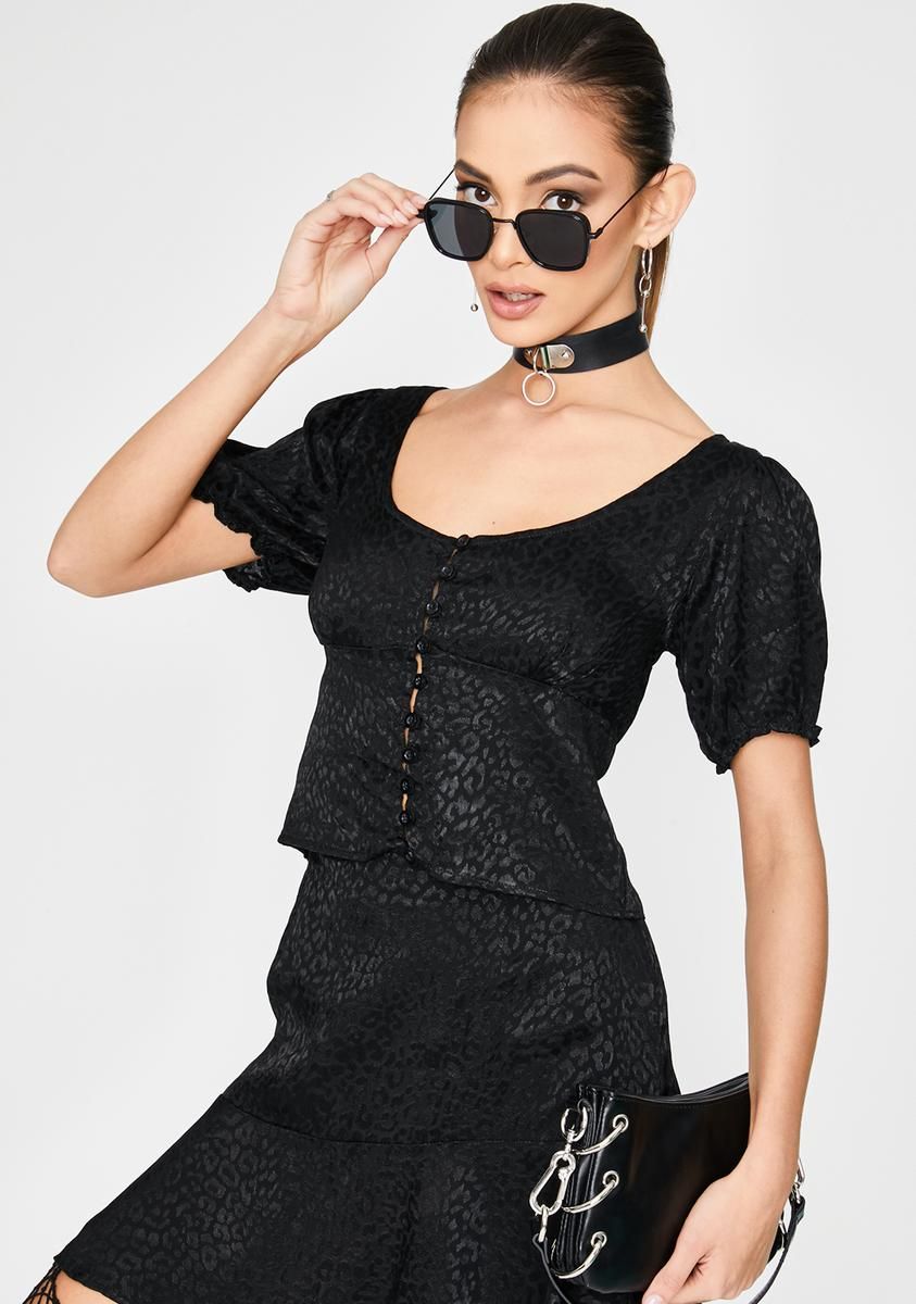 Black Monda Crop Top sold by Dolls Kill product image thumbnail 2