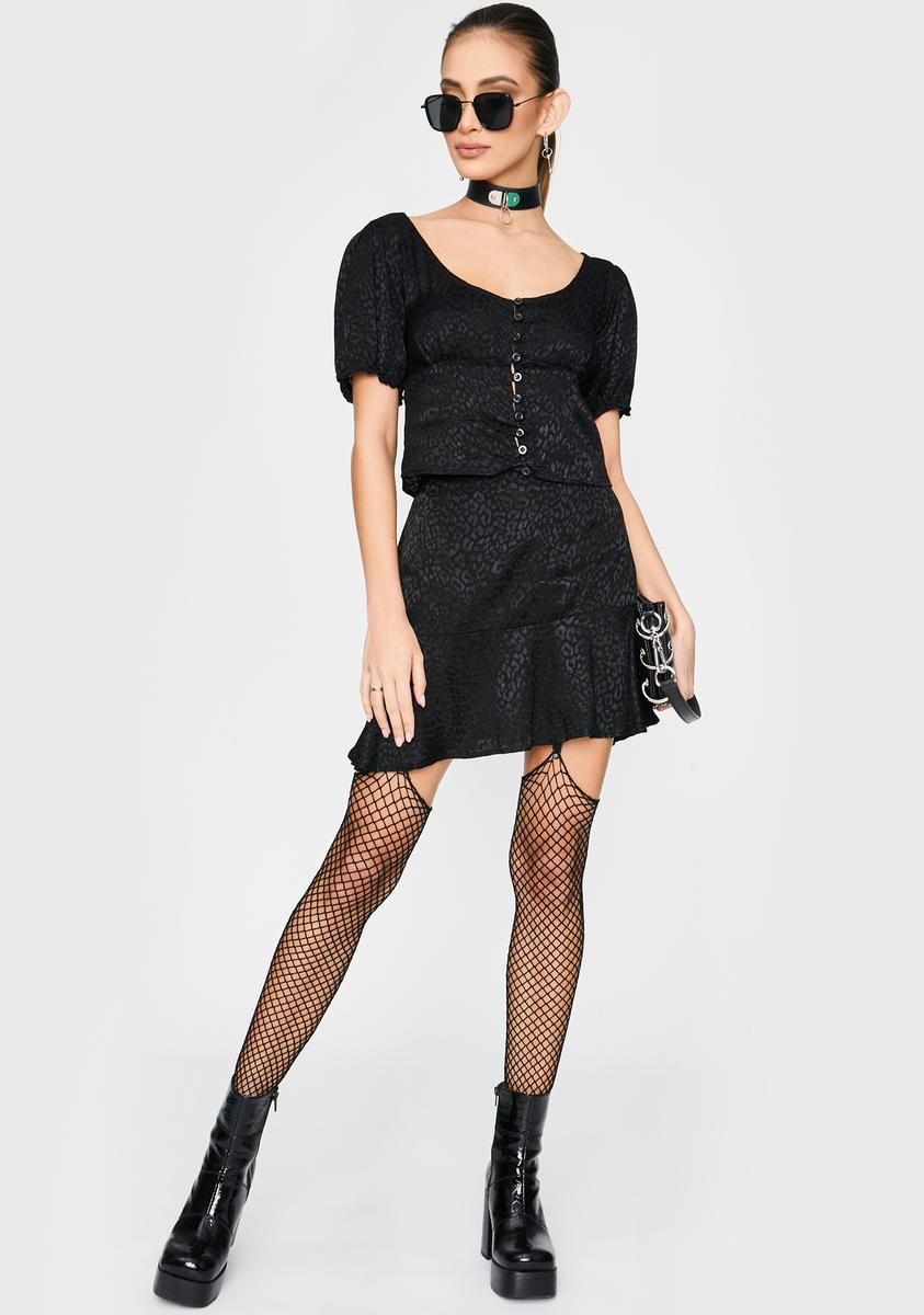 Black Monda Crop Top sold by Dolls Kill product image thumbnail 3