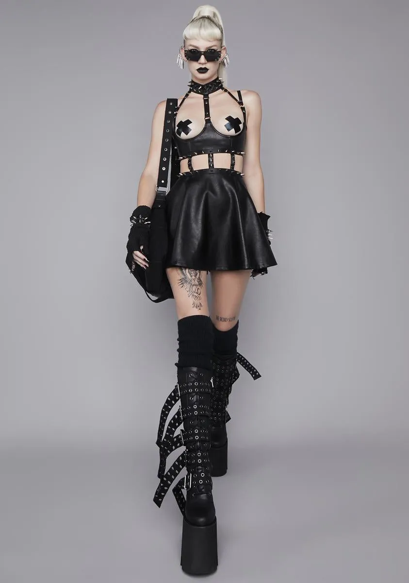Caged Demons Underbust Dress sold by Dolls Kill product image thumbnail 3