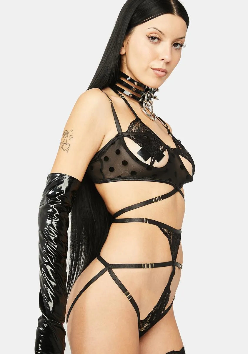 Dotty Strappy Lingerie Set sold by Dolls Kill product image thumbnail 2