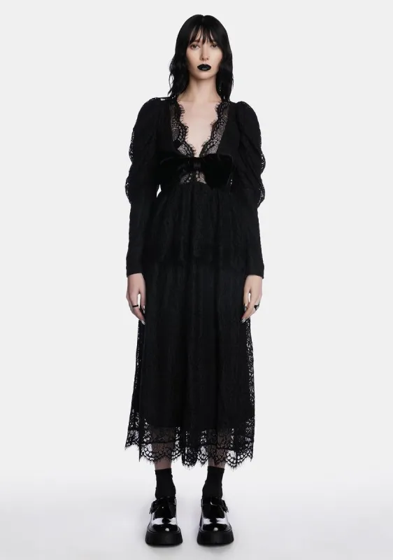 Lyra Lace Midi Dress sold by Dolls Kill