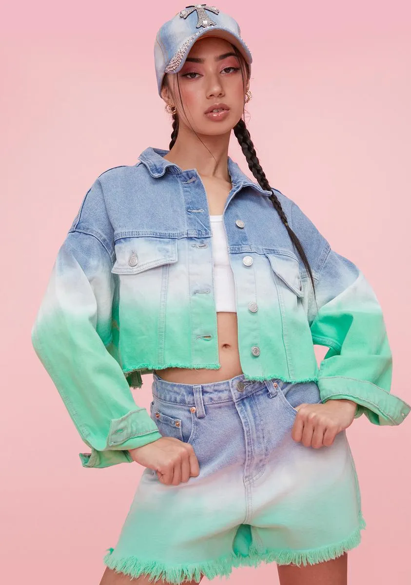 The Glow Up Denim Jacket sold by Dolls Kill