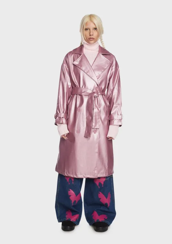 Metallic Trench Coat sold by Dolls Kill