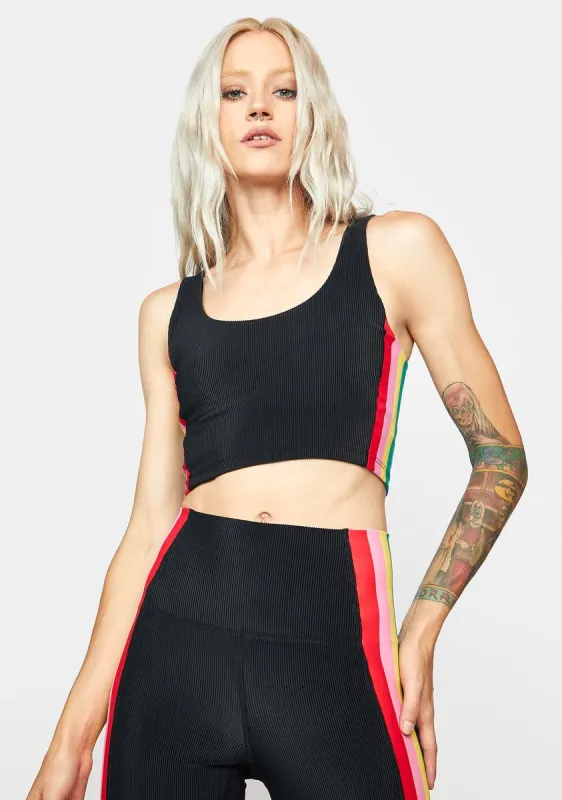 Rainbow Stripe Tessa Top made by Beach Riot