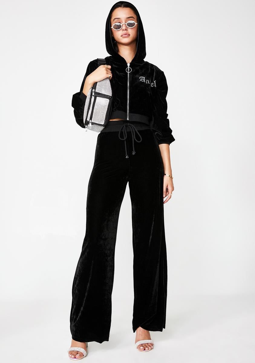 Angel Diamante Wide Leg Joggers sold by Dolls Kill product image thumbnail 3