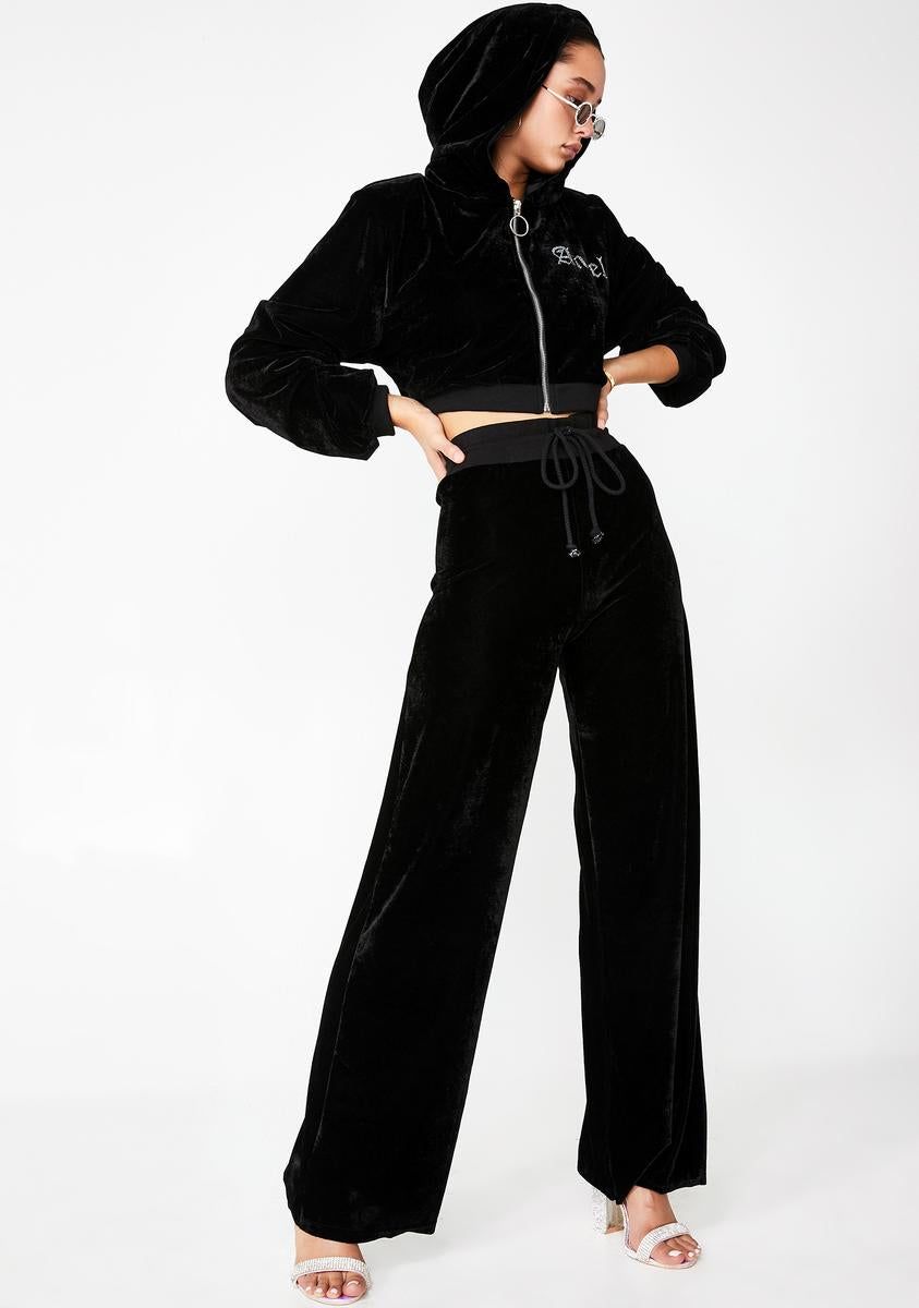 Angel Diamante Wide Leg Joggers sold by Dolls Kill product image thumbnail 2