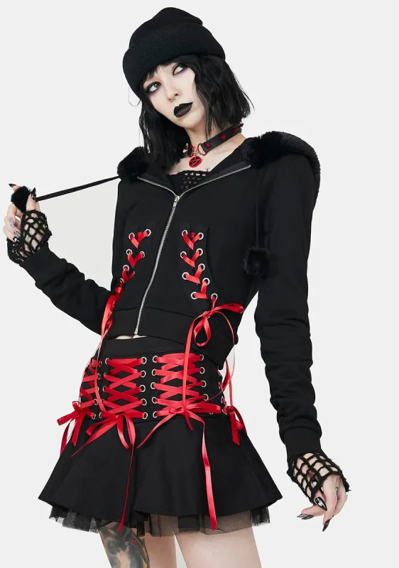 Bloodline Zip-Up Hoodie sold by Dolls Kill