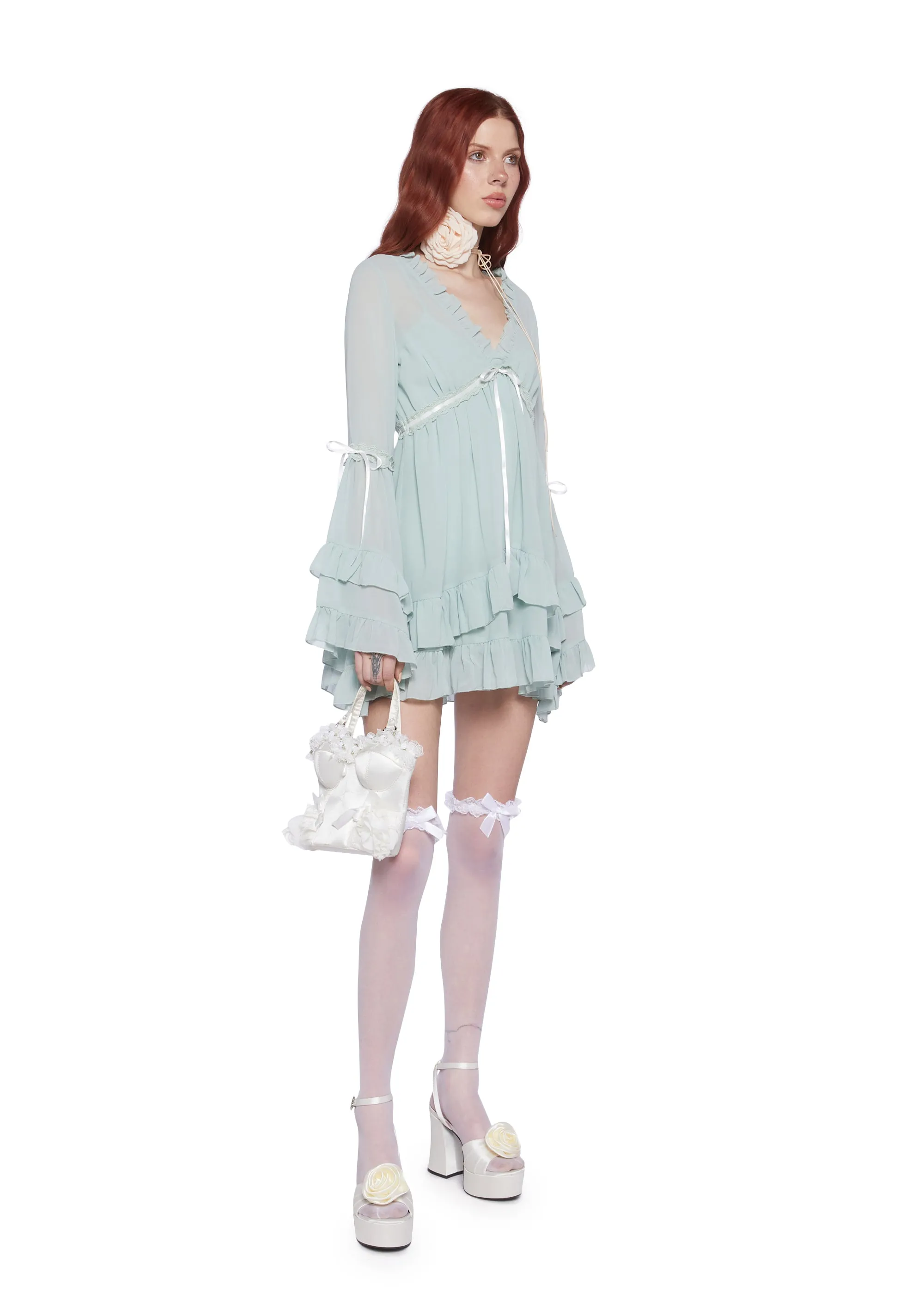 Real Divinity Mini Dress - Sage sold by Dolls Kill product image thumbnail 2
