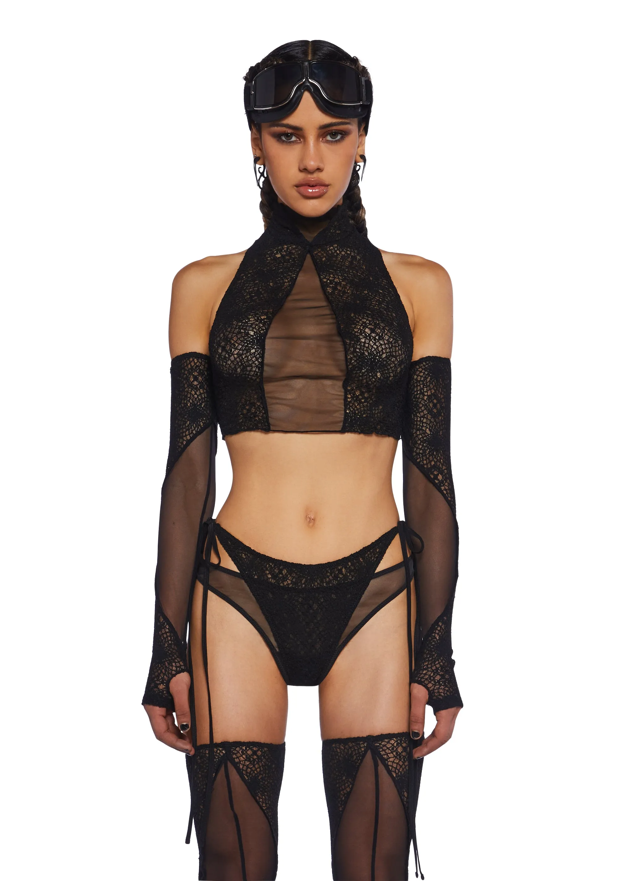 Mirage Mist Tank And Panty Set - Black sold by Dolls Kill