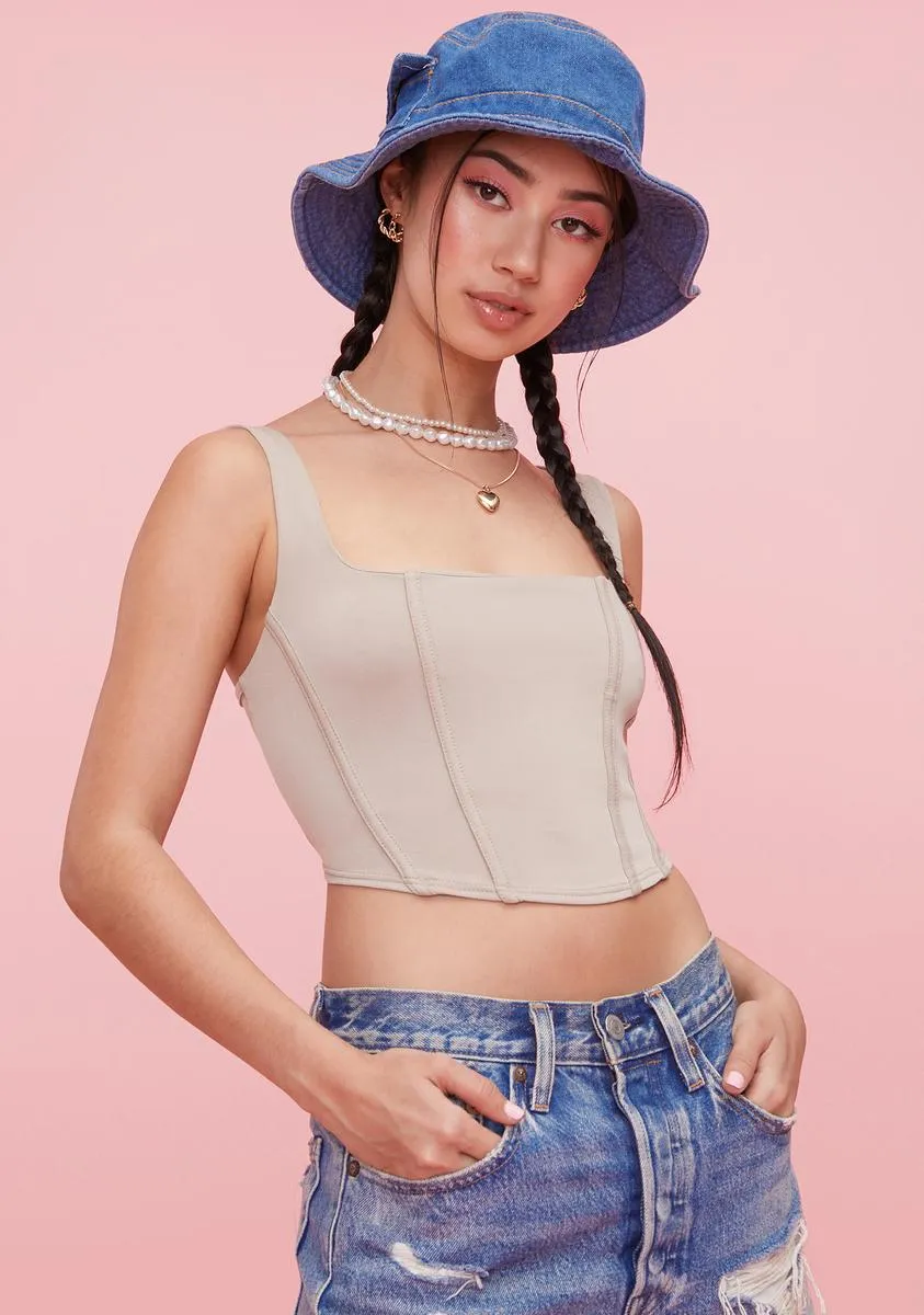 Chic Vision Corset Crop Tank sold by Dolls Kill product image thumbnail 2