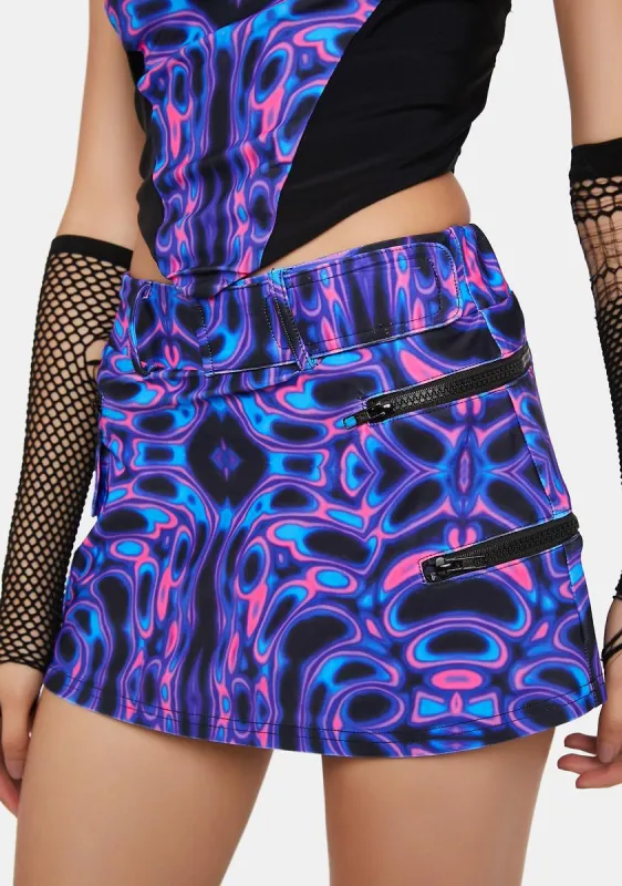 Psychedelic Mind Mini Skirt sold by Dolls Kill