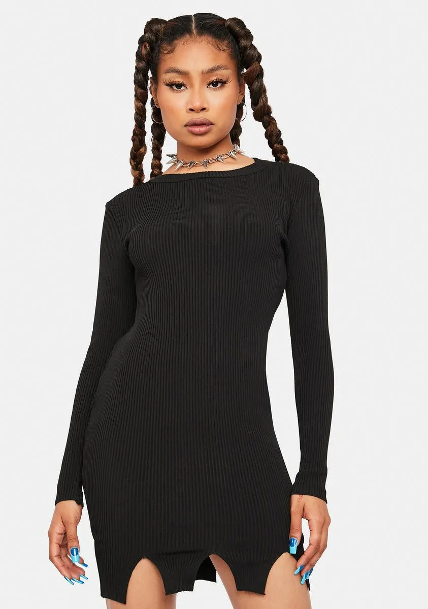 Servin' Attitude Ribbed Mini Dress sold by Dolls Kill