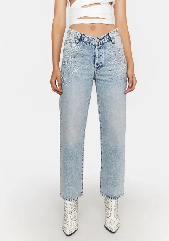 Paparazzi Embellished Jeans sold by Dolls Kill