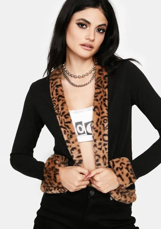 Flirty Date Leopard Cardigan sold by Dolls Kill