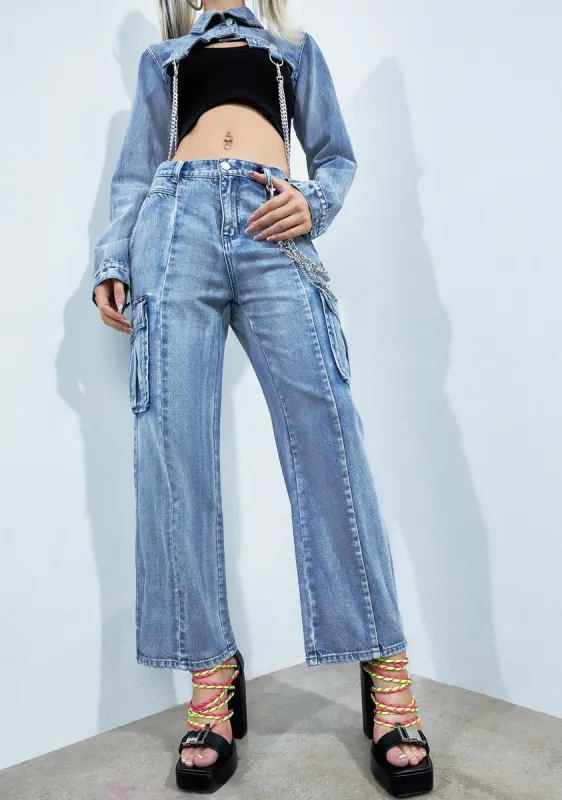 Break The Ice Cargo Jeans sold by Dolls Kill