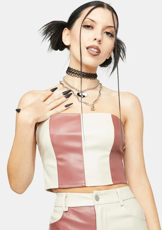 New Information Patchwork Tube Top sold by Dolls Kill