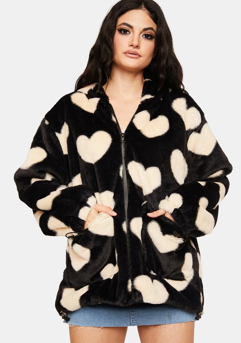 Wicked Cupid's Little Helper Fuzzy Jacket sold by Dolls Kill