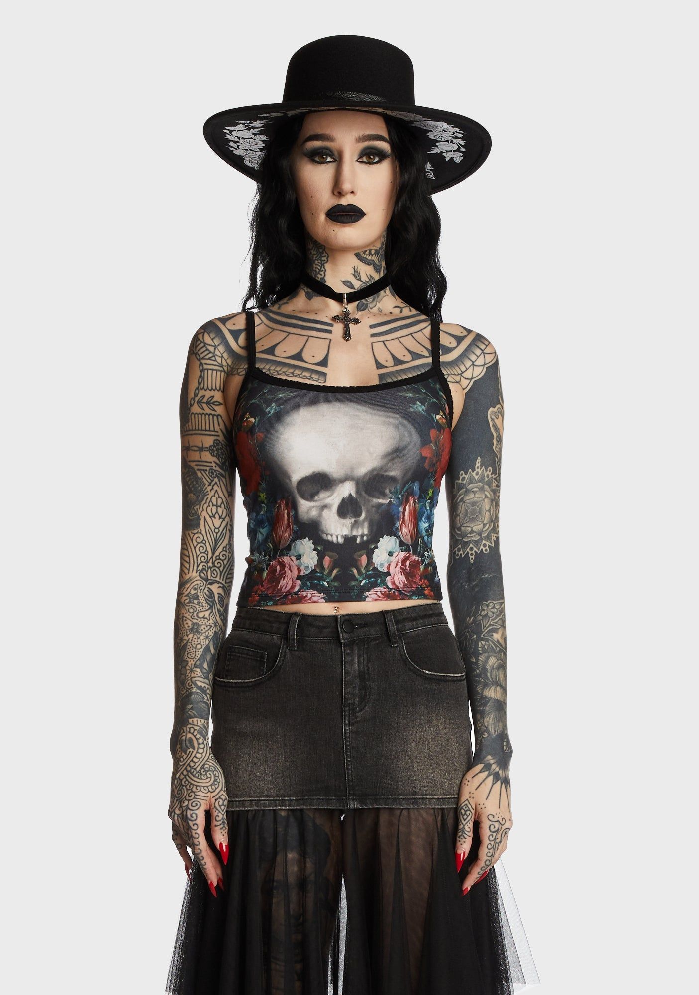 Blooming Demise Cami Tank sold by Dolls Kill