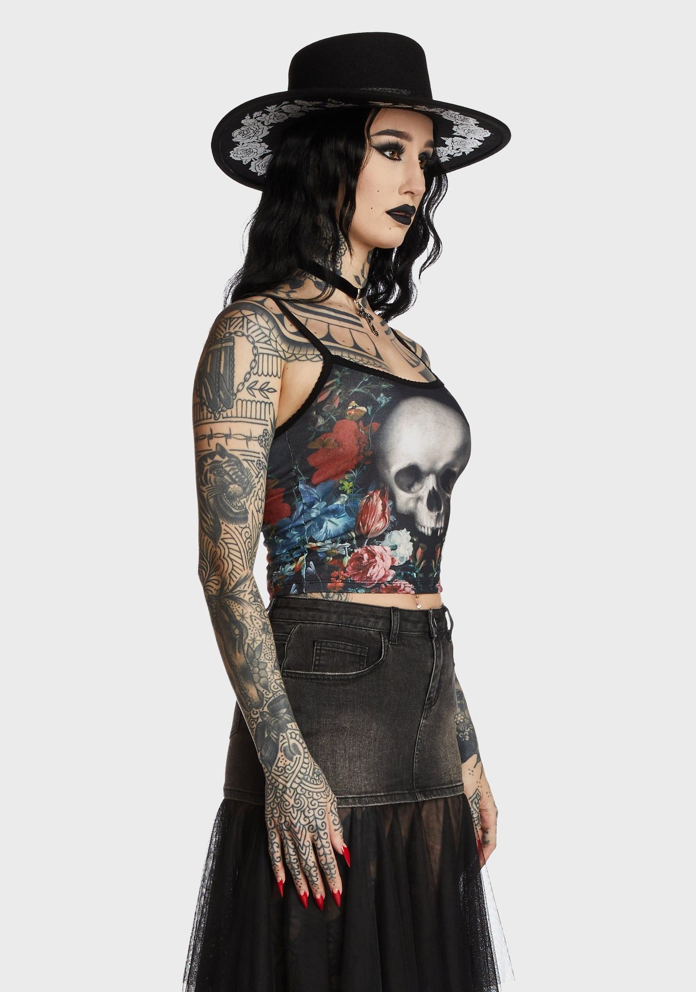 Blooming Demise Cami Tank sold by Dolls Kill product image thumbnail 3