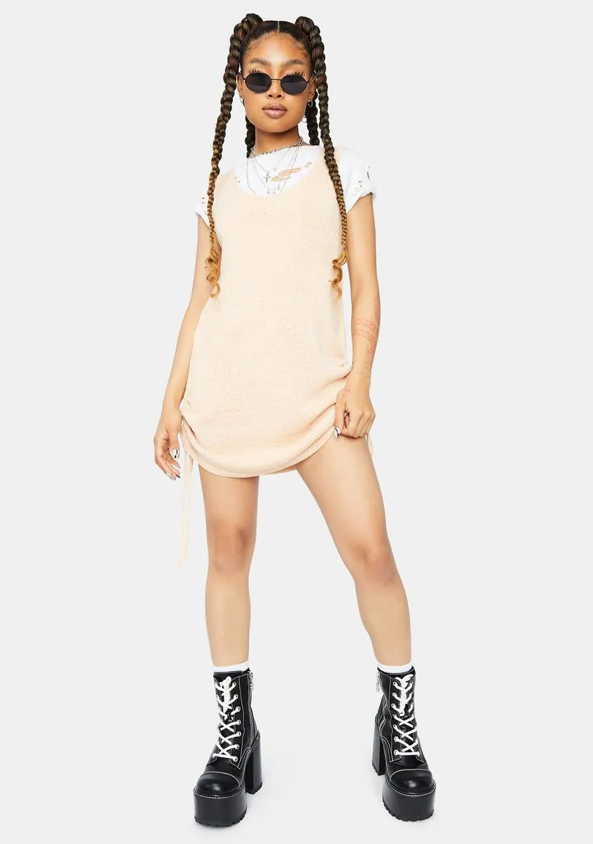 Don't Dare Me Knit Ruched Mini Dress sold by Dolls Kill product image thumbnail 3