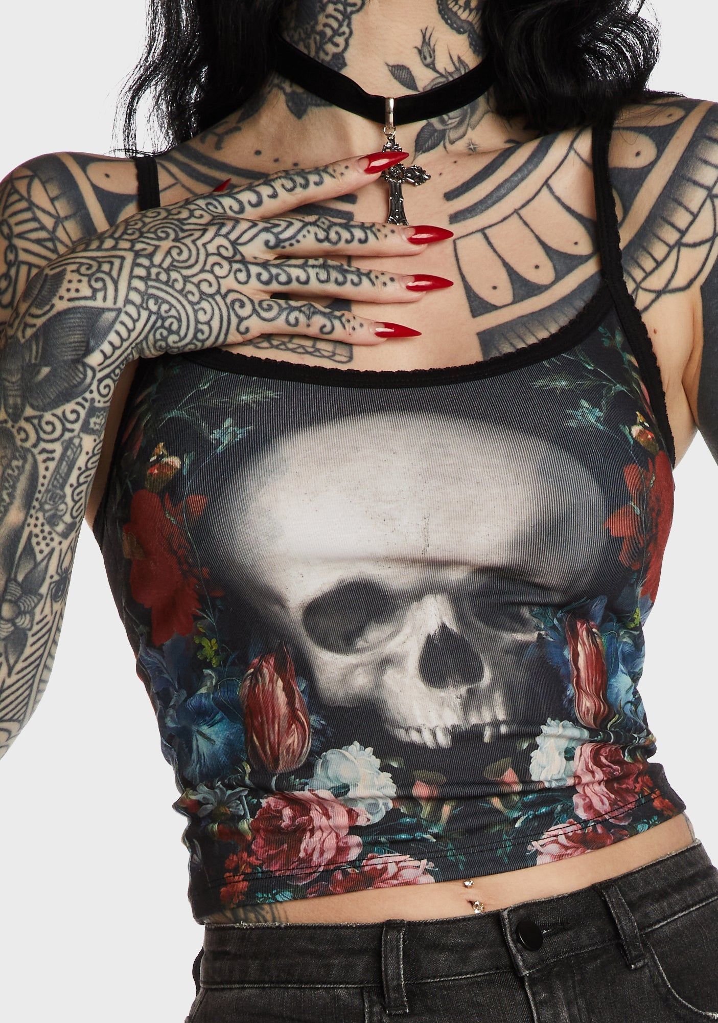 Blooming Demise Cami Tank sold by Dolls Kill product image thumbnail 2