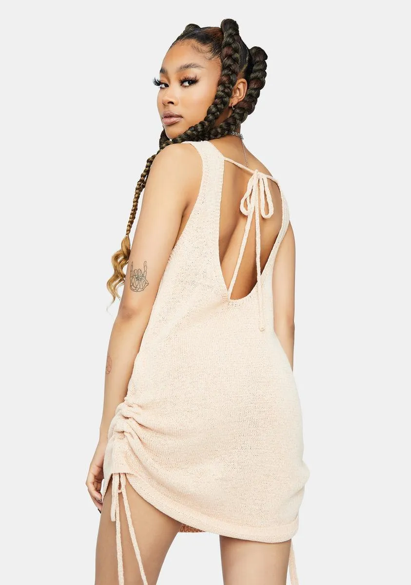 Don't Dare Me Knit Ruched Mini Dress sold by Dolls Kill product image thumbnail 4