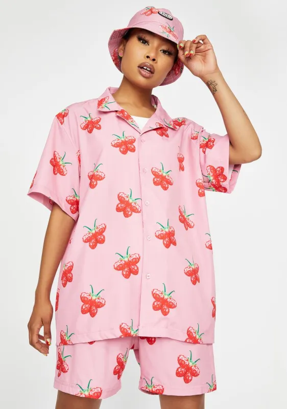 Strawberry Butterfly Vacation Shirt sold by Dolls Kill