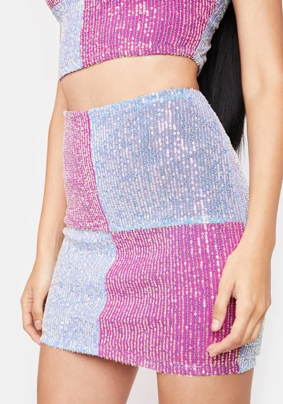 Grape Cool As Ice Mini Skirt sold by Dolls Kill