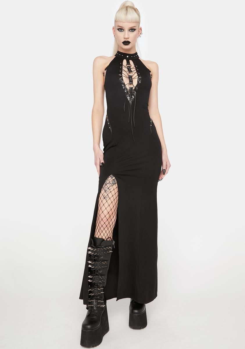 Deep V Maxi Dress sold by Dolls Kill product image thumbnail 3