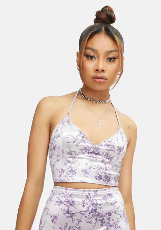 Sakura Blossom Dyla Halter Top sold by Dolls Kill