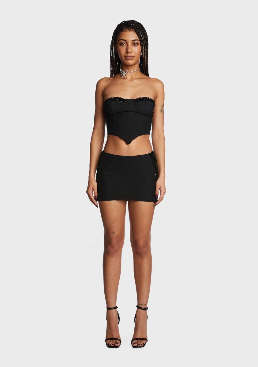 Midnight Love More Skirt Set sold by Dolls Kill