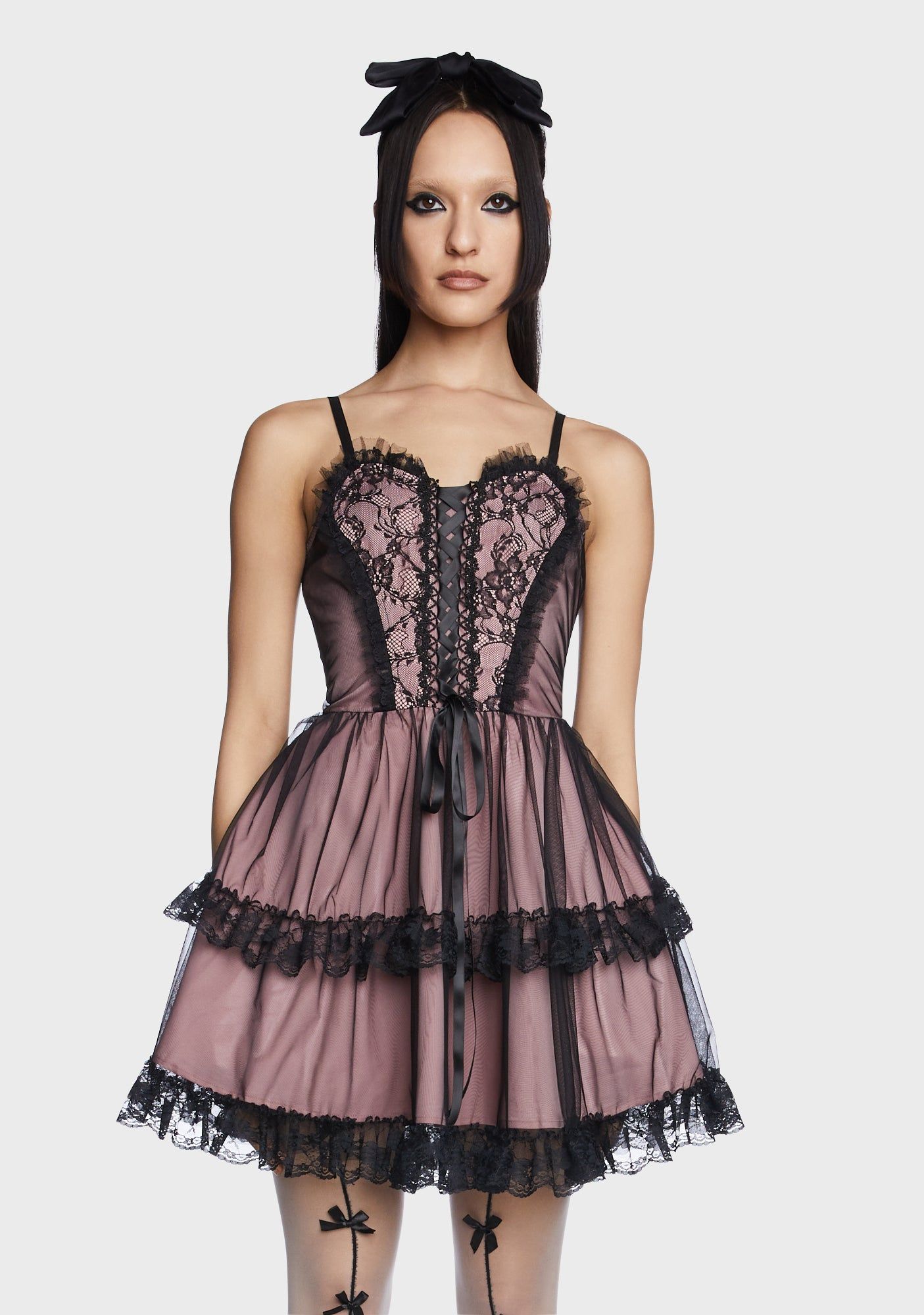 Strapless Tiered Mini Dress sold by Dolls Kill