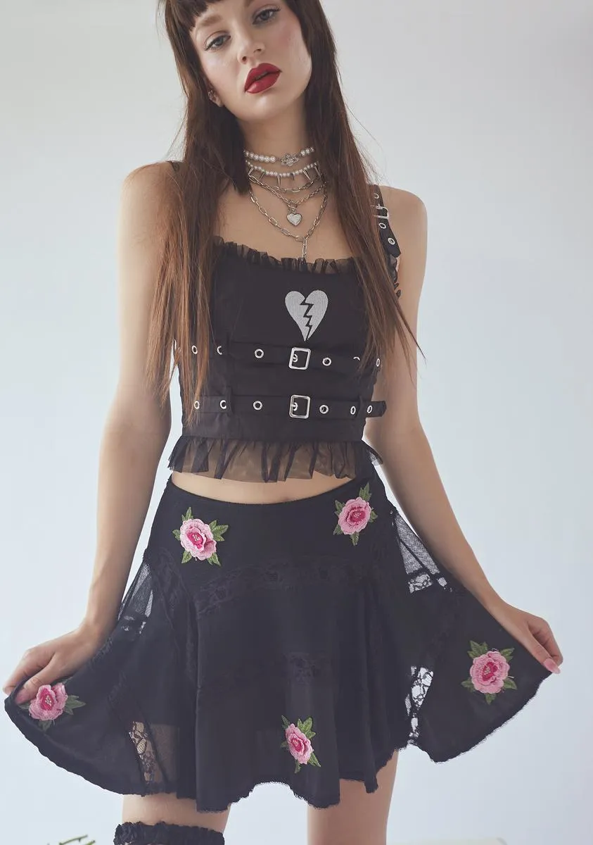 Share Ur Feelings Embroidered Skirt sold by Dolls Kill product image thumbnail 2