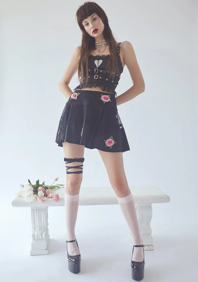 Share Ur Feelings Embroidered Skirt sold by Dolls Kill product image thumbnail 3