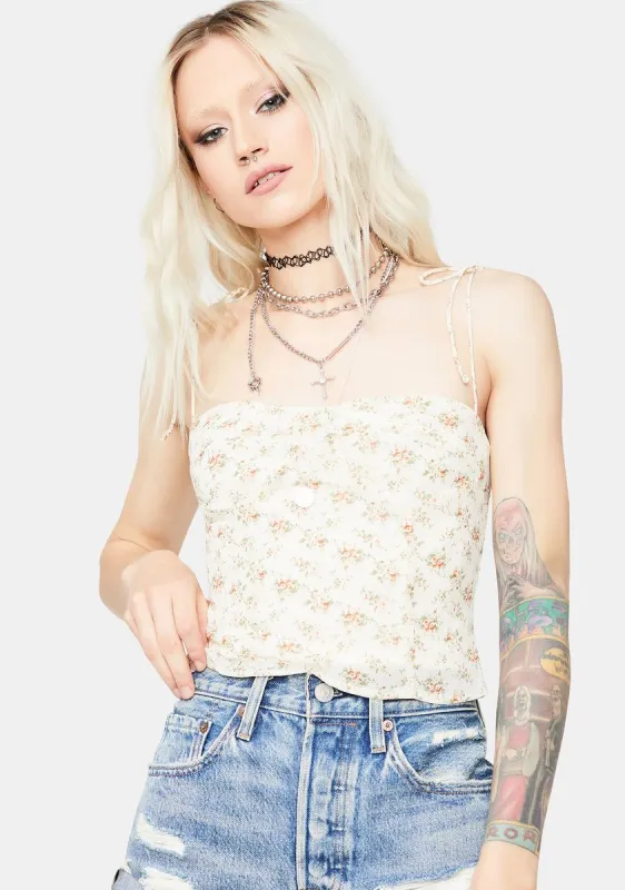 Bliss Pretend Ur Mine Floral Crop Top sold by Dolls Kill