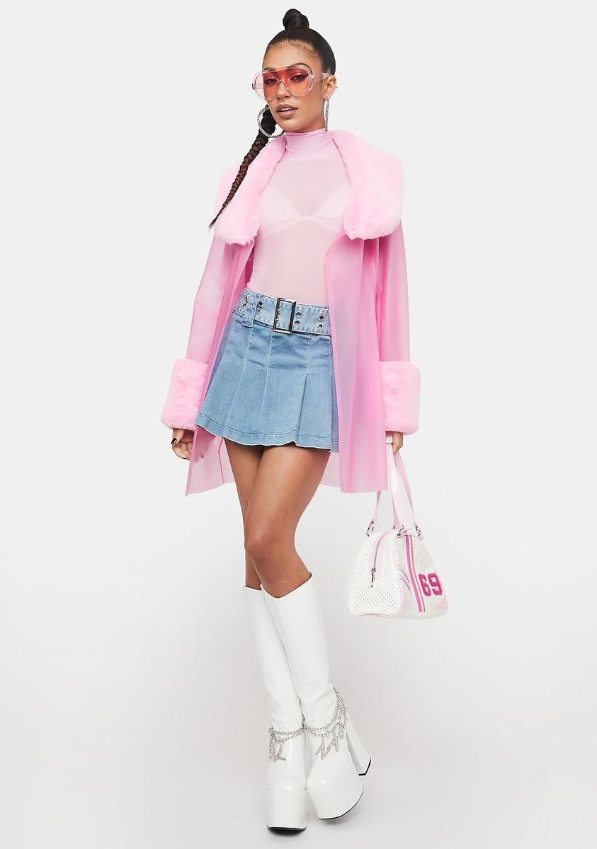 Lavender Mesh Turtleneck Top sold by Dolls Kill product image thumbnail 3