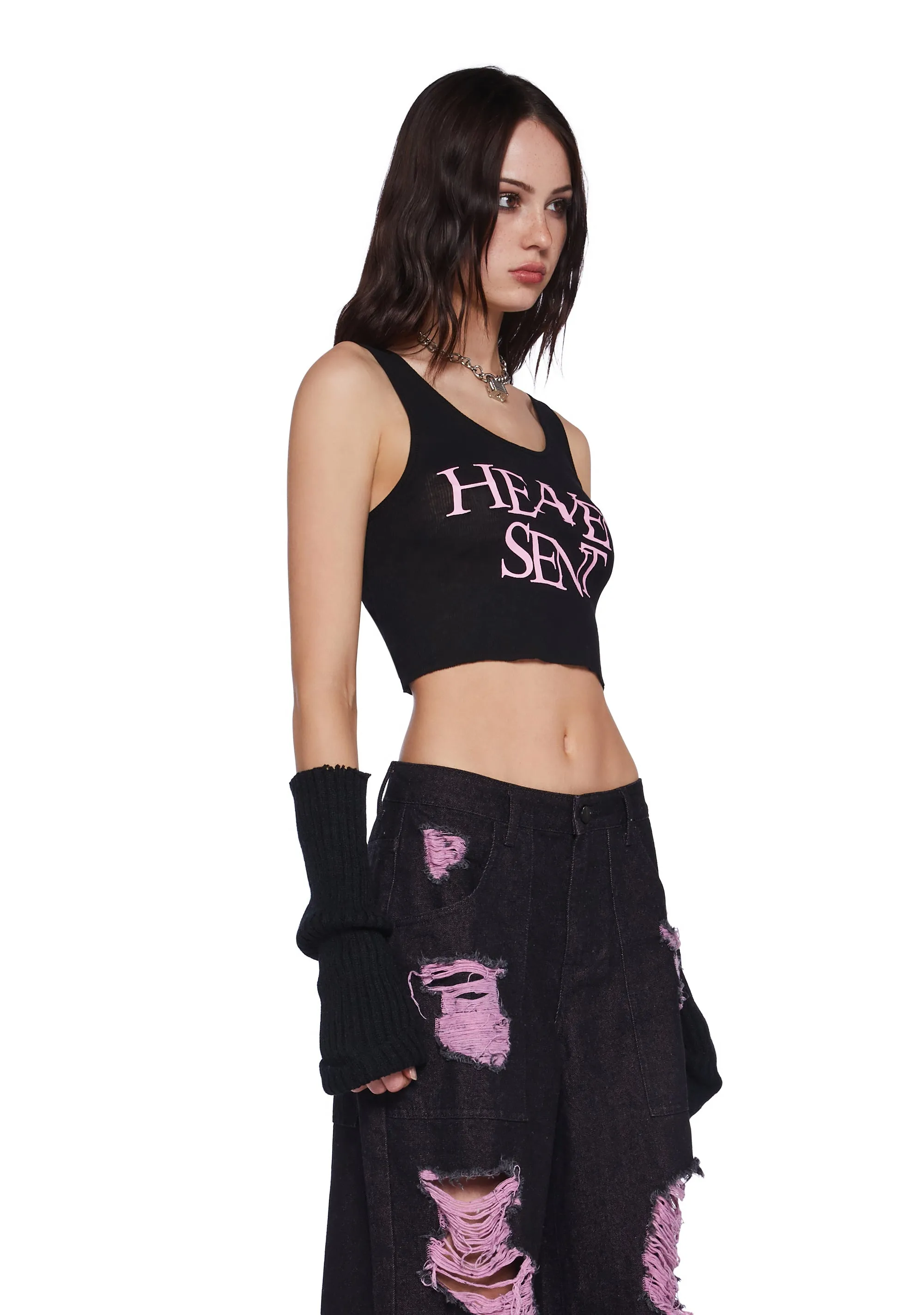 Message From Above Tank Top sold by Dolls Kill product image thumbnail 4